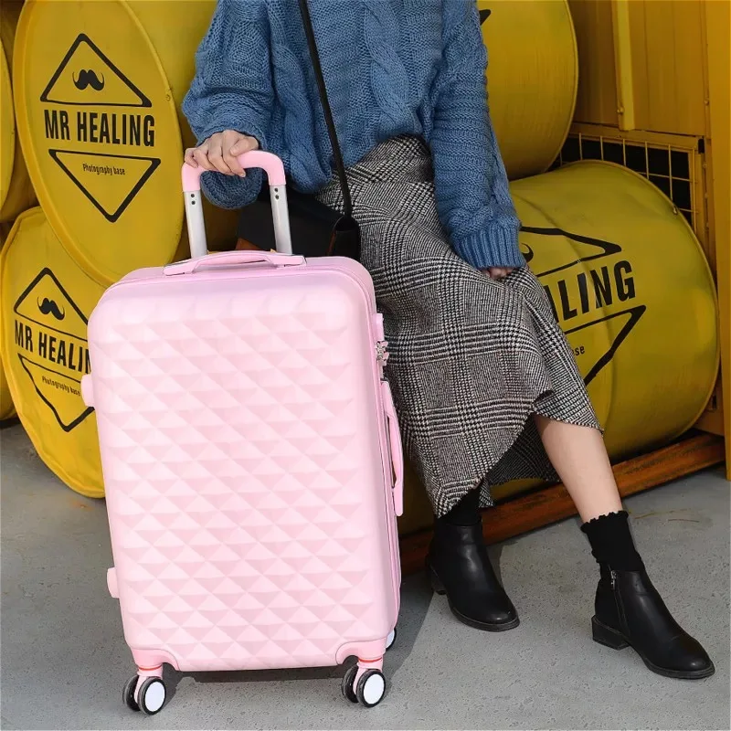 Pink Firstmeet прекрасный багаж на колесиках набор для женщин чемодан на колесиках для девочек розовый милый бренд для переноски багажа дорожная сумка с косметичкой - Цвет: Pink