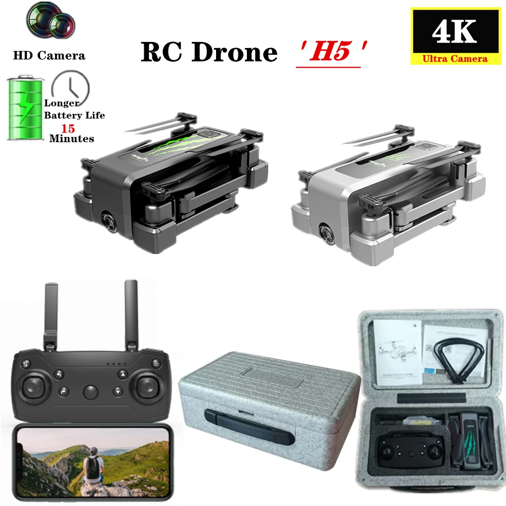 RC Drone 4K ESC камера Wi-Fi FPV оптический поток Follow селфи складной Квадрокоптер с 50X Zoom