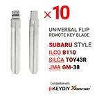 Keychannel 10 шт. лезвие автомобильного ключа для женской модели Xhorse VVDI JMD KD900, дистанционное лезвие Lishi TOY43R для Subaru XVGreat Wallстарой Toyota