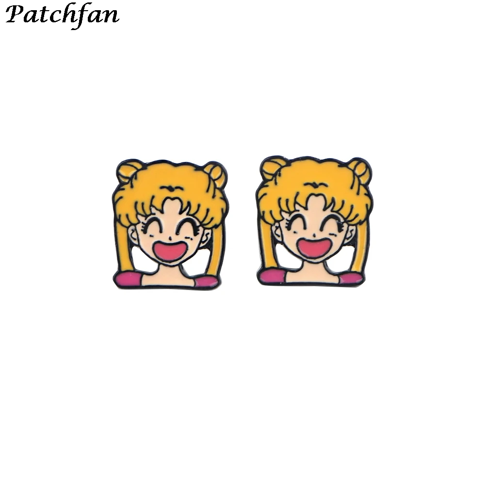 AD188 Patchfan мультфильм пирсинг для уха серьги-гвоздики дети милые серьги-кольца
