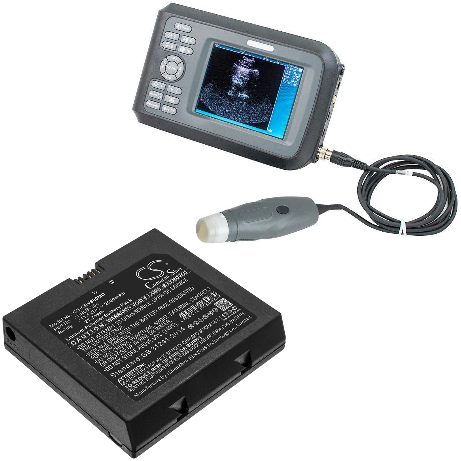 

Cameron Sino For Carejoy H8,Handheld Portable Ultrasound S,Handheld Portable Ultrasound S 2500mAh / 27.75Wh