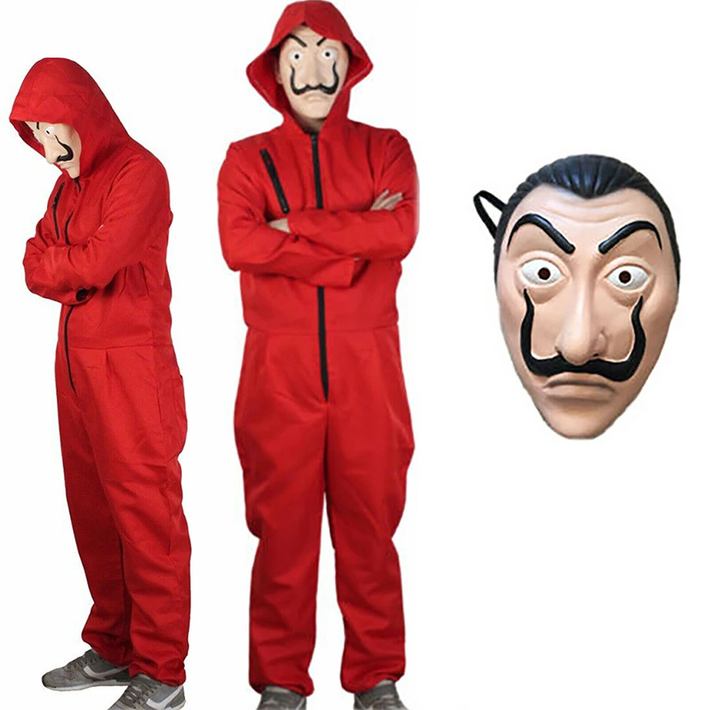 Банкнота дом Dali сиамская одежда красные комбинезоны клоун костюм для