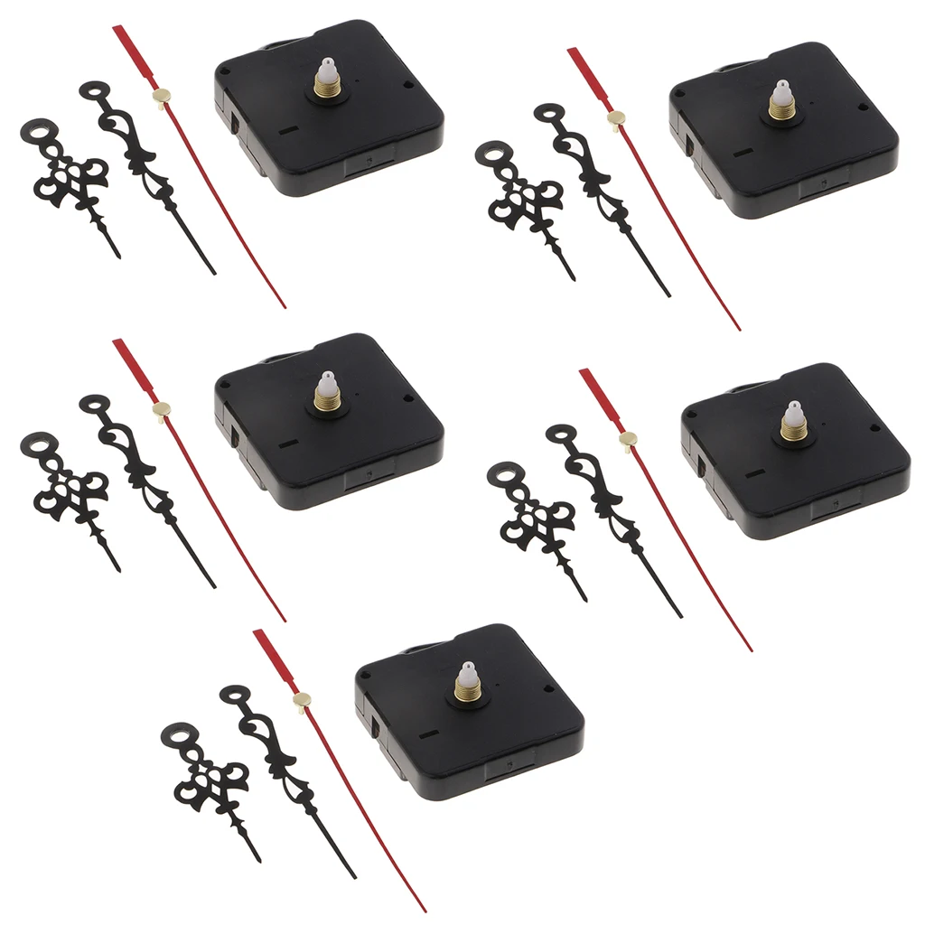 5 комплектов бесшумный сделай сам часы с кварцевым механизмом механизм руки