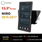Ownice для KIA NIRO 2016 2017 автомобильный DVD-плеер в стиле Tesla PX6 13,3 Android автоповоротный 1920*1080 навигатор GPS стерео радио