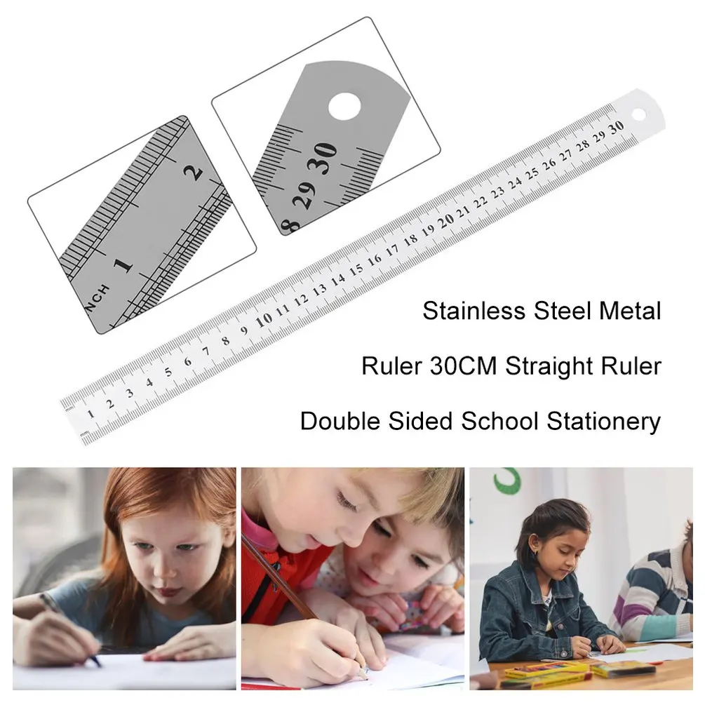 

Sewing Foot 30cm Stainless Steel Metal Straight Ruler Ruler Tool Precision Double Sided Measuring Tool & School Stationery