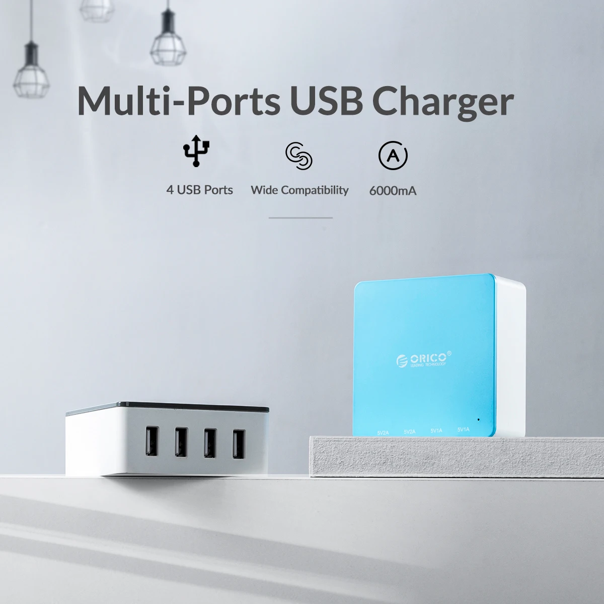 Зарядное устройство ORICO с 4 USB-портами 5 В 6 А 30 Вт | Мобильные телефоны и аксессуары