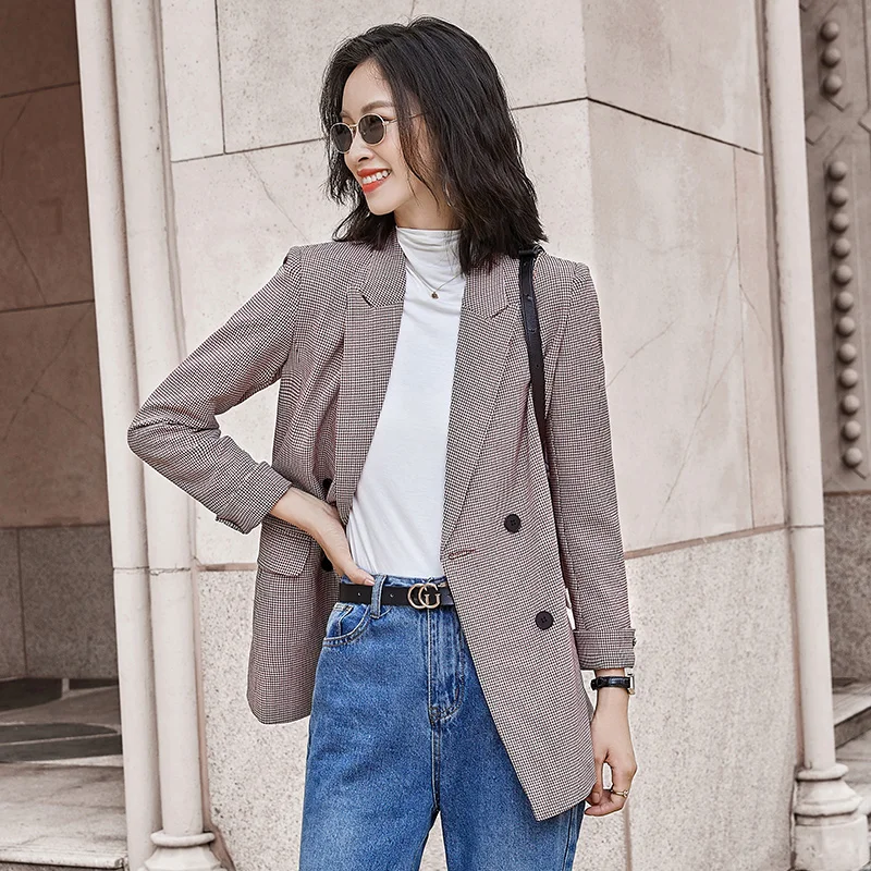 

Пиджак Talever женский клетчатый для офиса