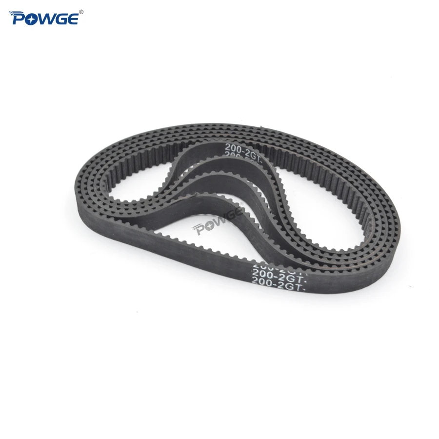 POWGE 2MGT 2 м 2GT синхронный ремень ГРМ длина шага 196/198/200/202/204 Ширина 3/6/9/15 мм зубы 98 99 100