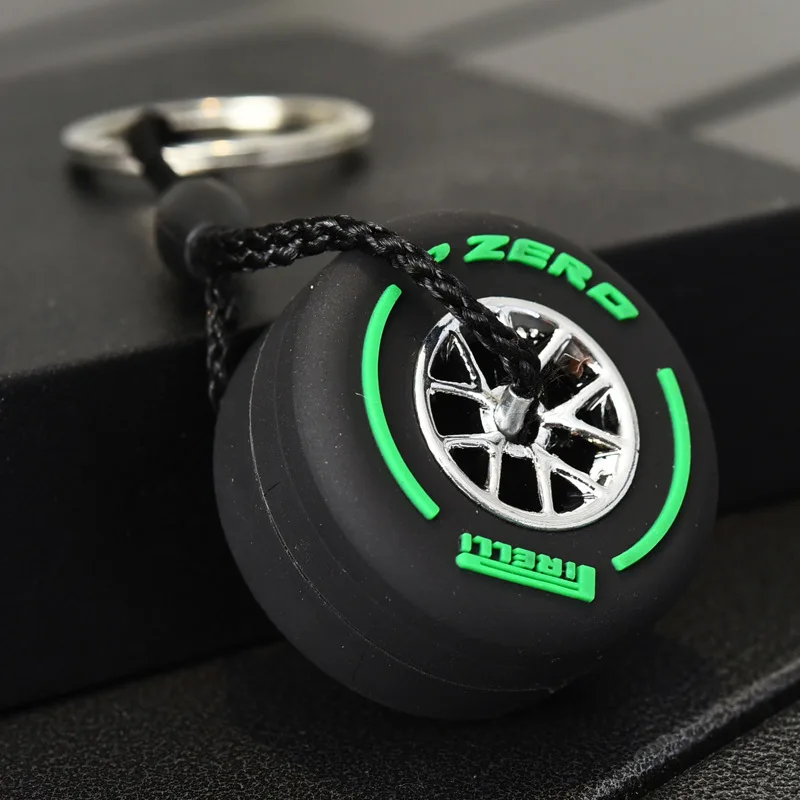 

2021 New Detachable Hub Tire Keychain Luxury Unisex Car Keyring Mini F1 Racing Wheel Tire Keychains Luggage Key Charm Trinket
