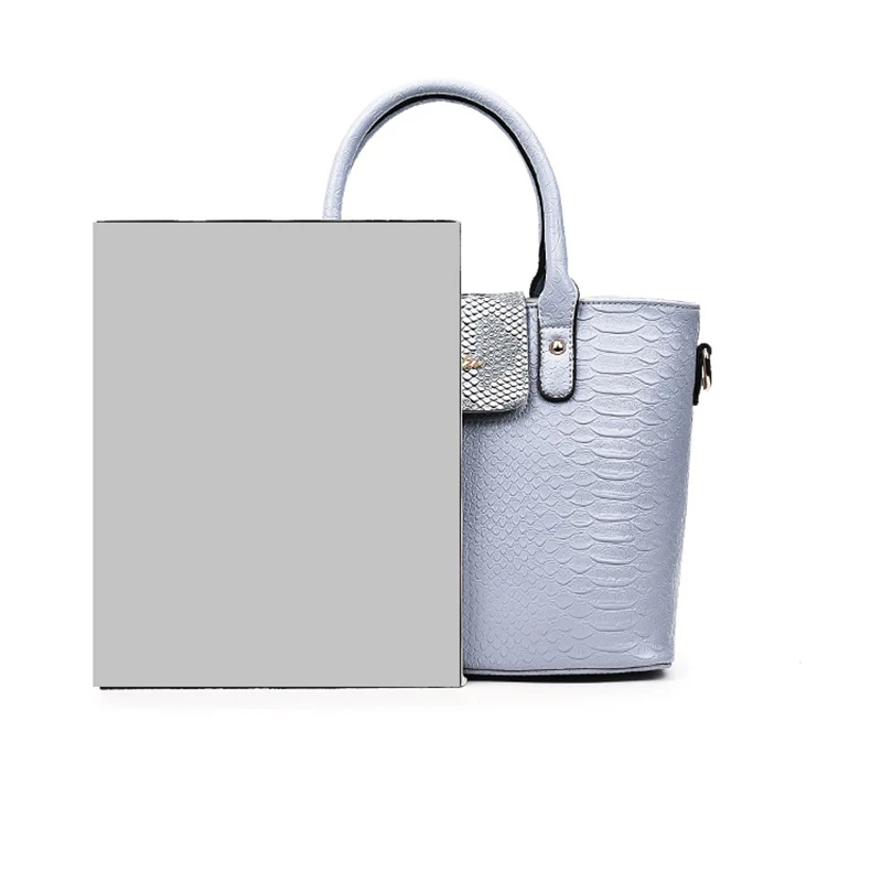 

6pcs/set Solid Color Alligator Pattern Luxury Shoulder Messenger Handbags Clutch Retro PU Leather Women Crossbody Top-handle Bag