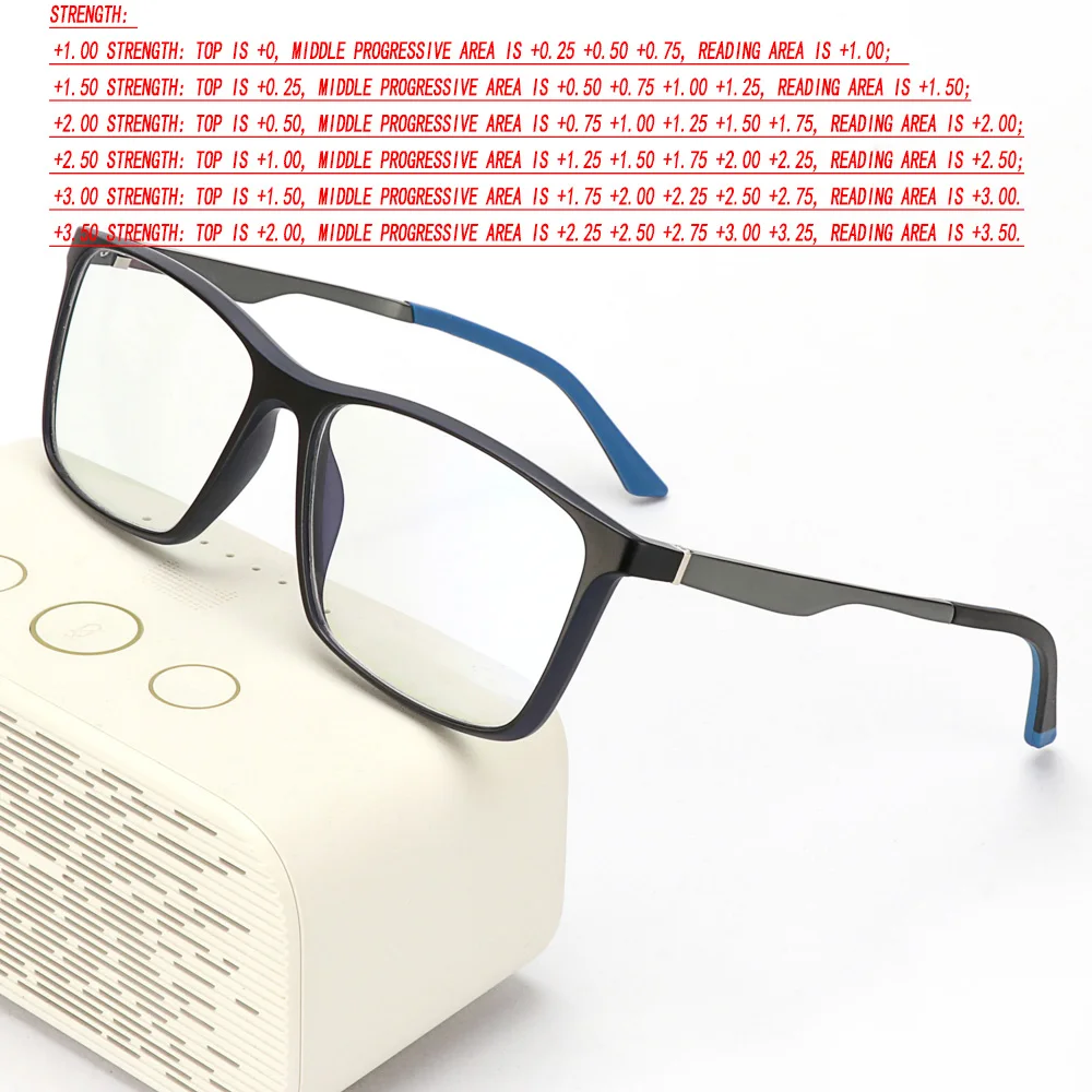 Большие TR прогрессивные Мультифокальные очки для чтения женщин и мужчин анти