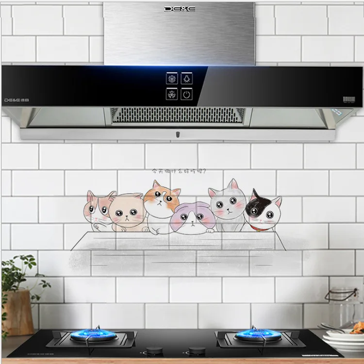 Мультяшные маслостойкие настенные Стикеры кухонные обои водонепроницаемые