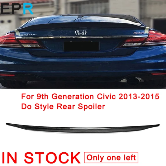 

Задний спойлер из углеродного волокна для Honda Civic 2013-2015, аксессуары для крыла из глянцевого волокна 9 поколения