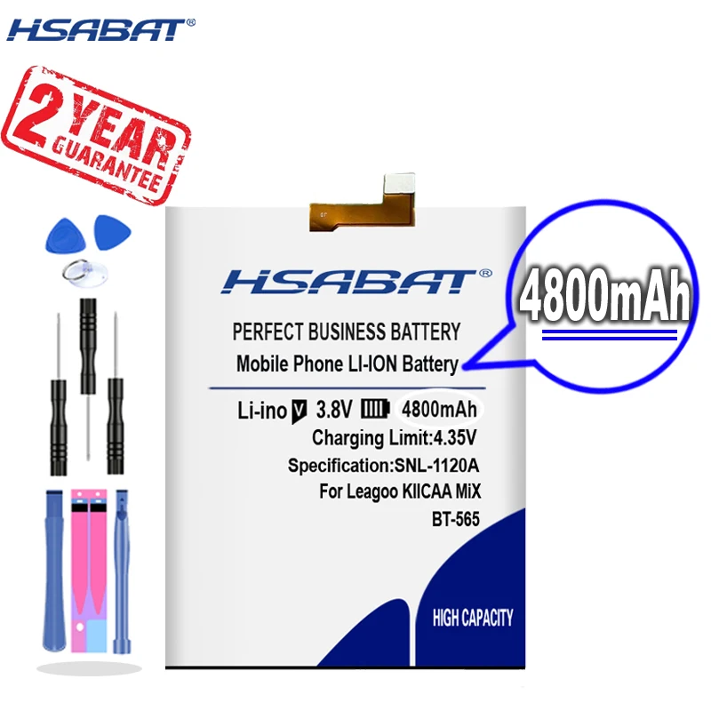 Аккумулятор HSABAT 4800 мА · ч BT-565 для Leagoo KIICAA Mix T5 T5C | Мобильные телефоны и аксессуары