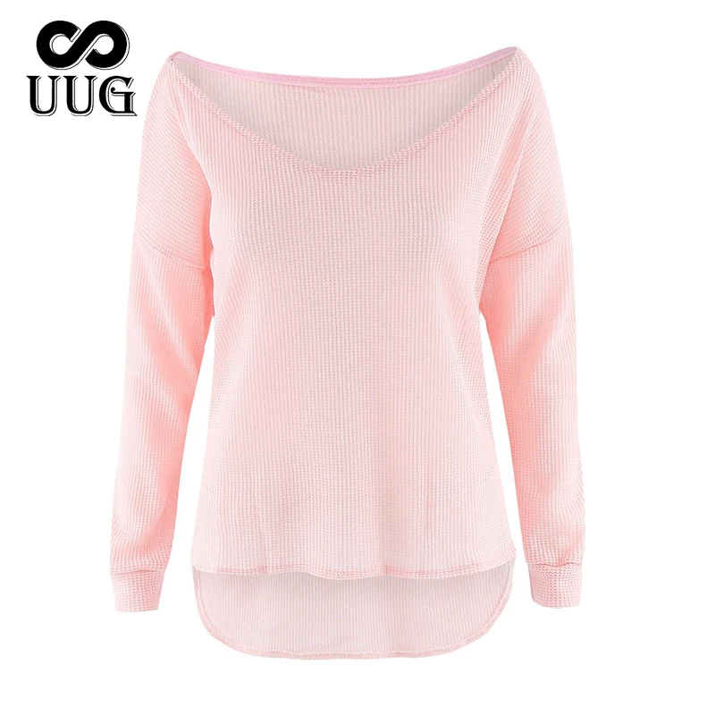 UUG 2019 New Women Fashion Sexy Sweater Loose Batwing Sleeve Plus Size Pullover Spring Autumn Cashmere Sweaters | Женская одежда
