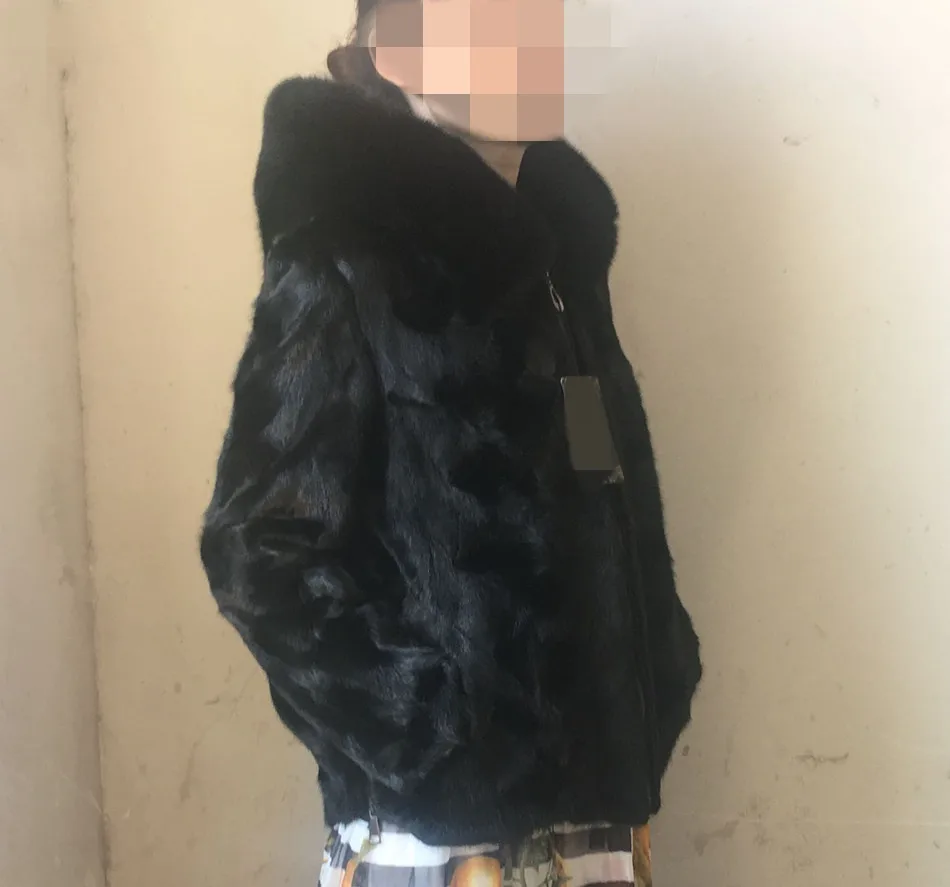 Новая мода женские настоящие норковые части мех женское уличное пальто
