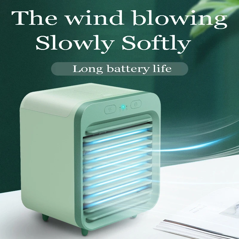 

Portable Air Cooler Fan Mini USB Air Conditioner 7 Colors Light Desktop Air Cooling Fan Humidifier Purifier For Office Bedroom
