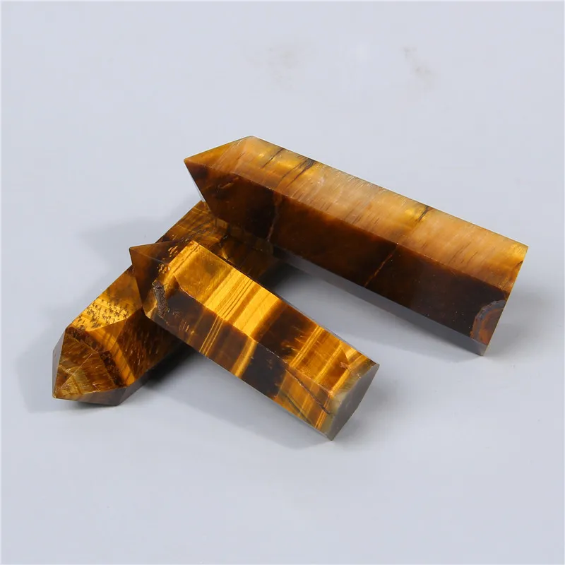 Шестигранная рок палка тигровый глаз 30 90 мм круглые бусины из натурального