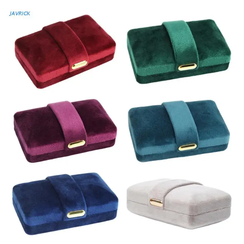 

X7XB Velvet Ring Box Earrings Jewelry Box Ring Earrings Gift Box Jewelry Display Box