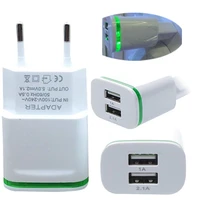2 1a5v dual port cable usb wall charger usb plug power adapter charging block cube for iphone for sumsung mobile phone