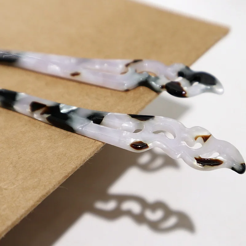 Модные ацетатные палочки для волос еды в китайском стиле Винтажные заколки