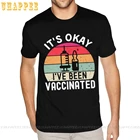 Фиолетовая вакцинированная вакцинация Pro, футболка для вакцинации, мужские дизайнерские футболки с коротким рукавом, полностью хлопковая футболка