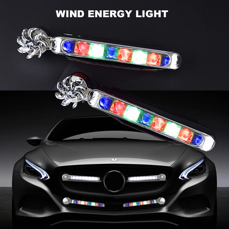 2 шт. ветровой энергии светильник не нужны внешние Питание светодиодный