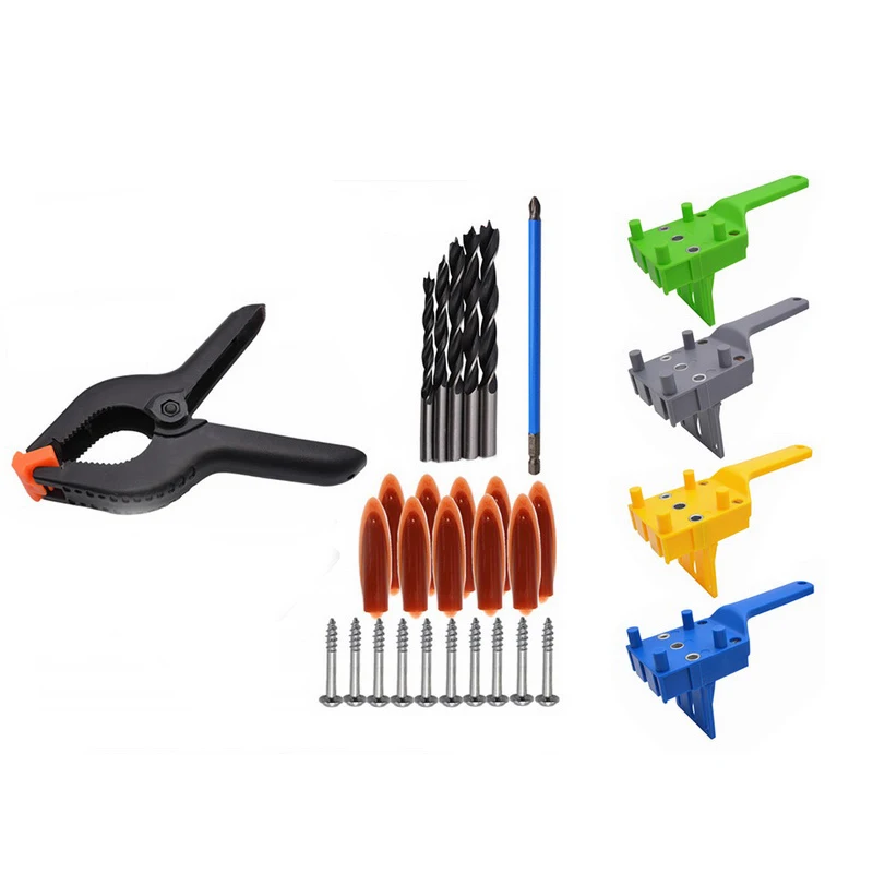 Карман отверстие джиг комплект 6/8/10 мм деревообрабатывающий угол направитель