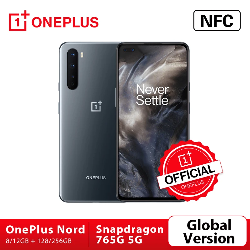 Enlarge Global Version OnePlus Nord 5G OnePlus Official Store Snapdragon 765G Smartphone 8GB 128GB 6.44'' 90Hz AMOLED Screen 48MP Quad