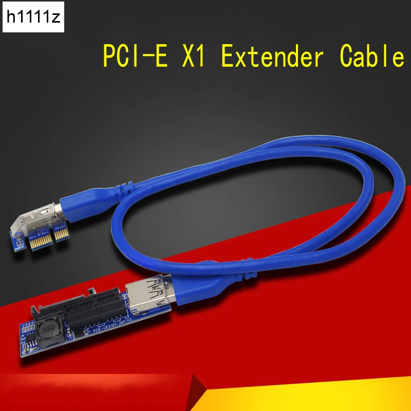 Cable de extensión PCI-E X1, extensor de tarjeta vertical USB 3,0, Cables...