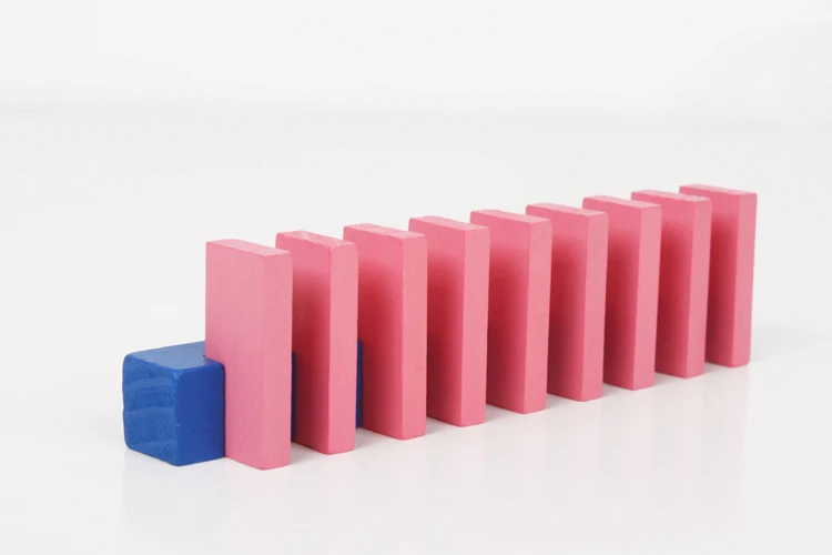 Деревянные строительные блоки для домино детские игрушки цвета радуги дерева