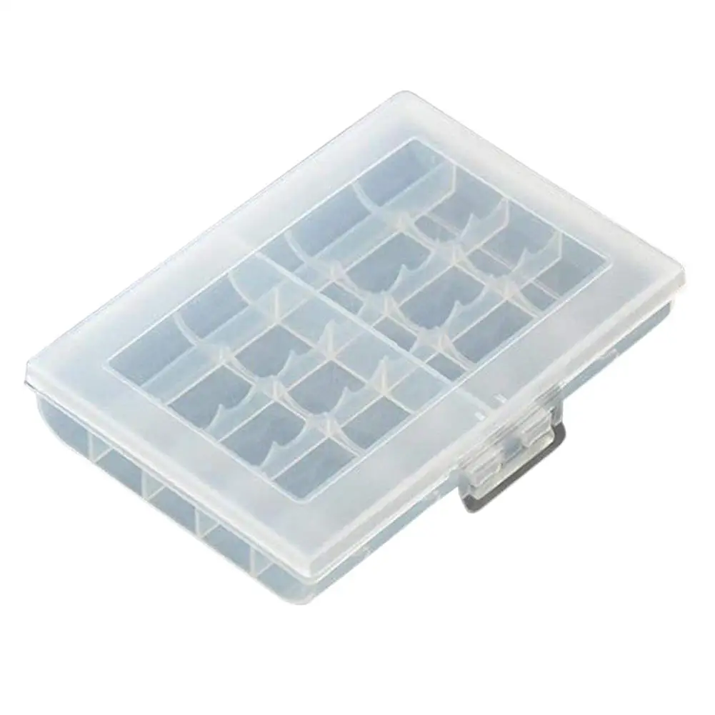 Компактный ящик для хранения батарей AA AAA легкий футляр переноски держатель