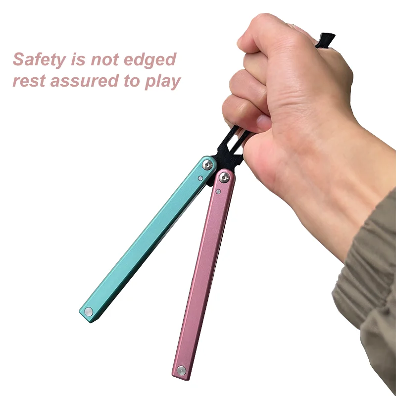 Нож-бабочка для кальмара Мако открывалка бутылок аналог балисонг тренировочная