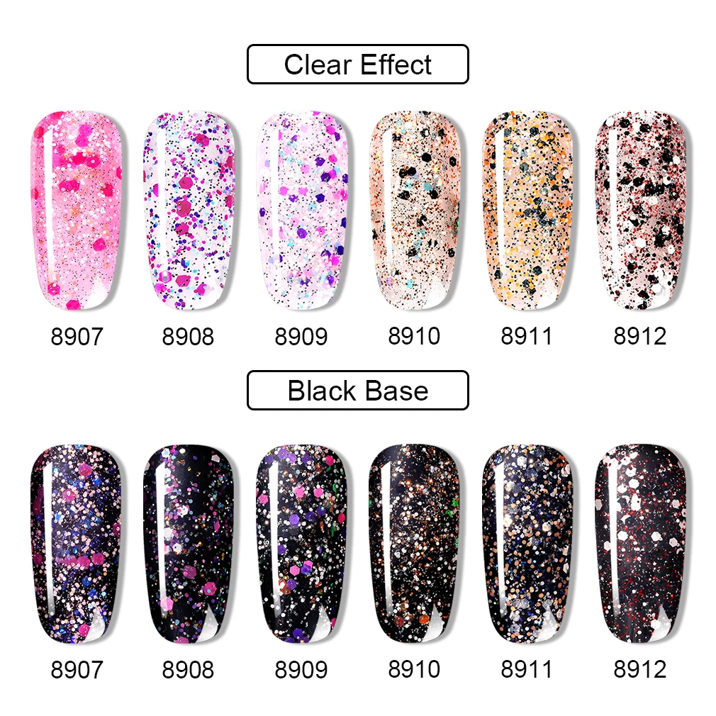 

Belen 10ML Bewitching Beauty Bling Glitter Gel Polish Soak Off UV LED Nail Varnish Primer Gel Varnish Enamel Gellak