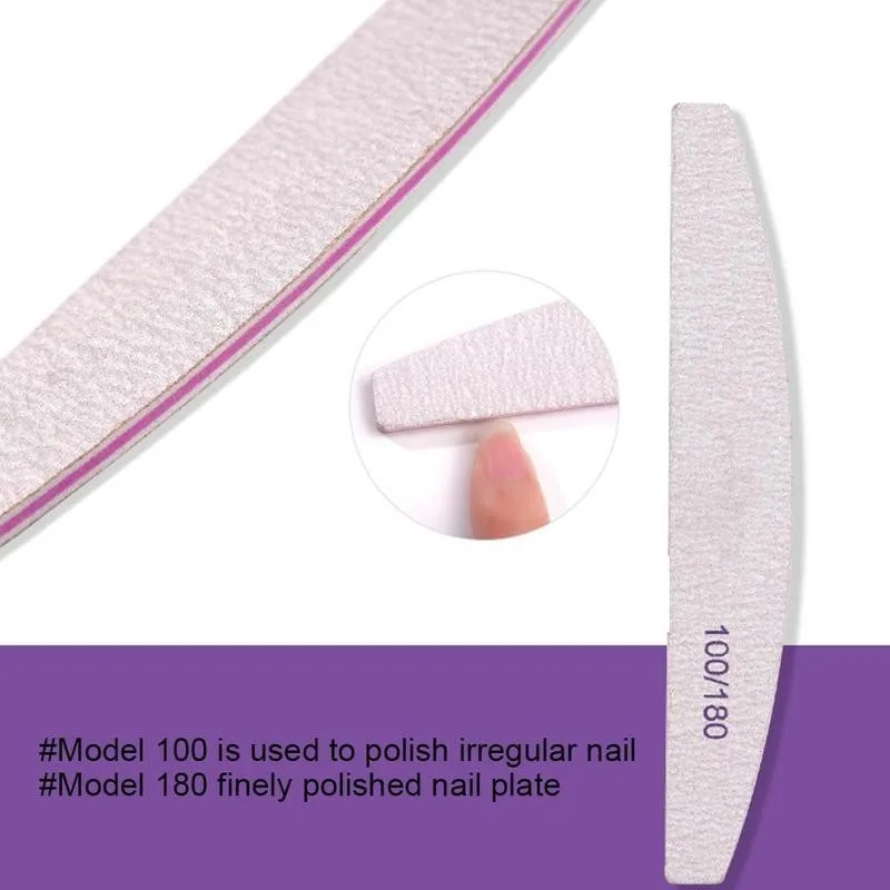 

10pcs/set Nail Polish Tool Shaping File Purple Core Sand Strip Crystal Rubbing Strip Sanding Strip Manicure Care Tools