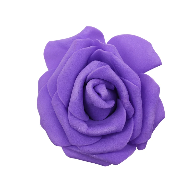 purple 30 шт./лот 8 см Искусственный цветок PE поролоновые головки роз для декоративный венок свадебное мероприятие вечерние украшения товары для домашнего сада 9 - Цвет: purple