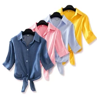 top kimono spring 2020 new women blouse shirts casual striped blouses shirt bow blusas loose plus size womens clothing 4xl tops