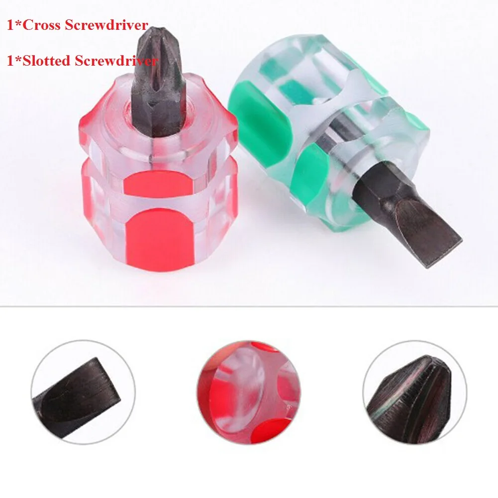 

Mini Short Stubby Cross Screw Driver Slotted Small Screwdriver Repair Hand Tool Screwdrivers Nutdrivers Slotted Screwdriver