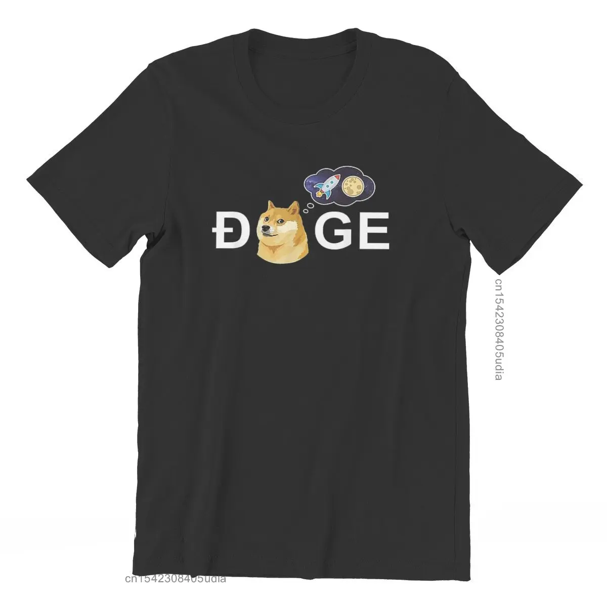 

Bitcoin Cryptocurrency Art Dogecoin Hodl To The Moon Crypto Meme T Shirt Classic Cotton Men's Camisa Streetwear Vintage Tshirt