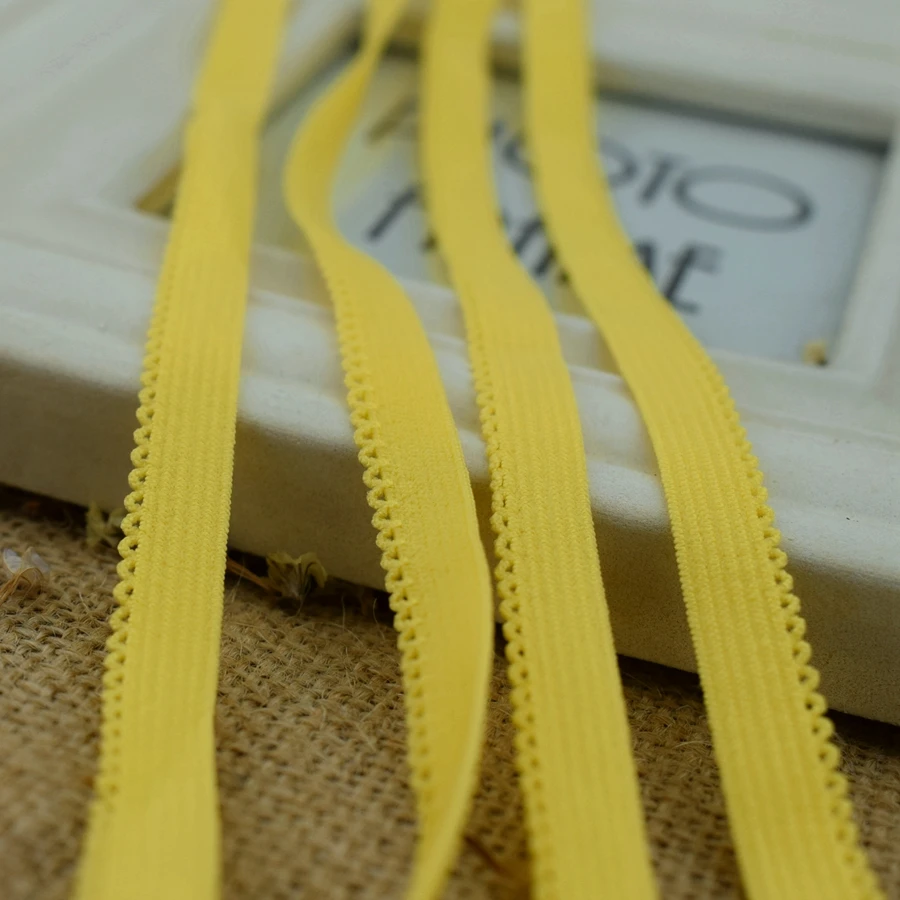 Ярко-желтые кружевные эластичные ленты #1476 8 ярдов/комплект украшают детскую