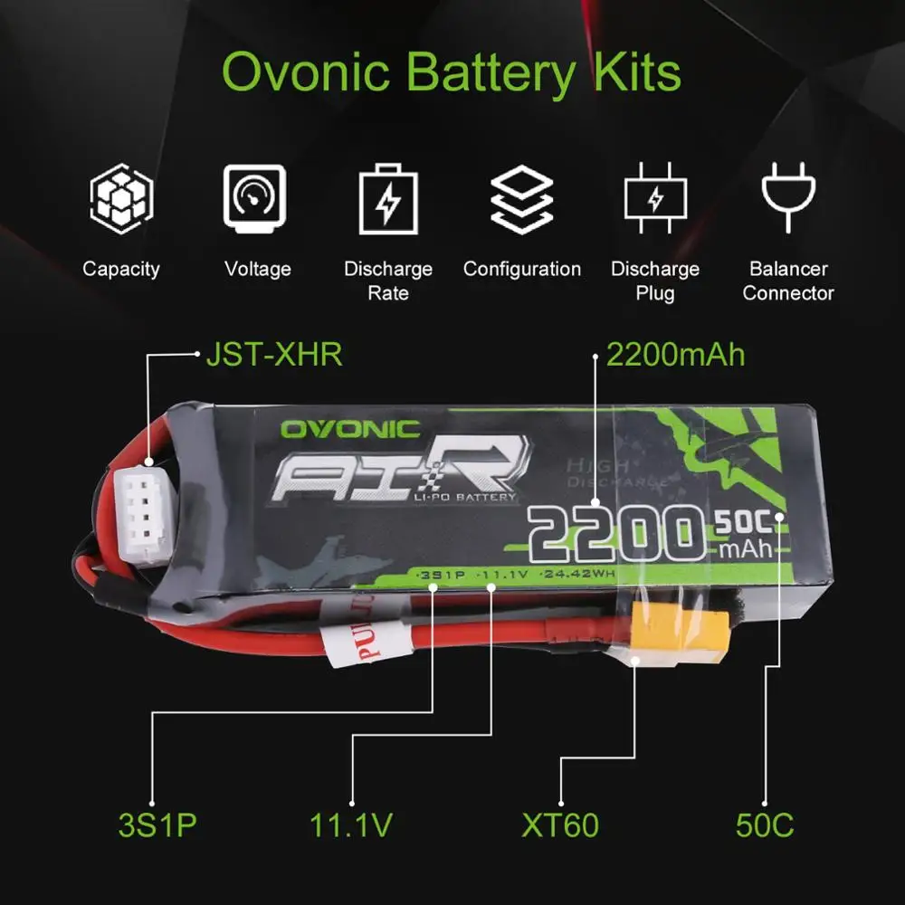 1 шт. GENS ACE OVONIC 2200mAh 11,1 V Lipo 3S батарея 50C с XT60 Deans Разъем T для радиоуправляемого автомобиля дрона Heli лодки автомобиля