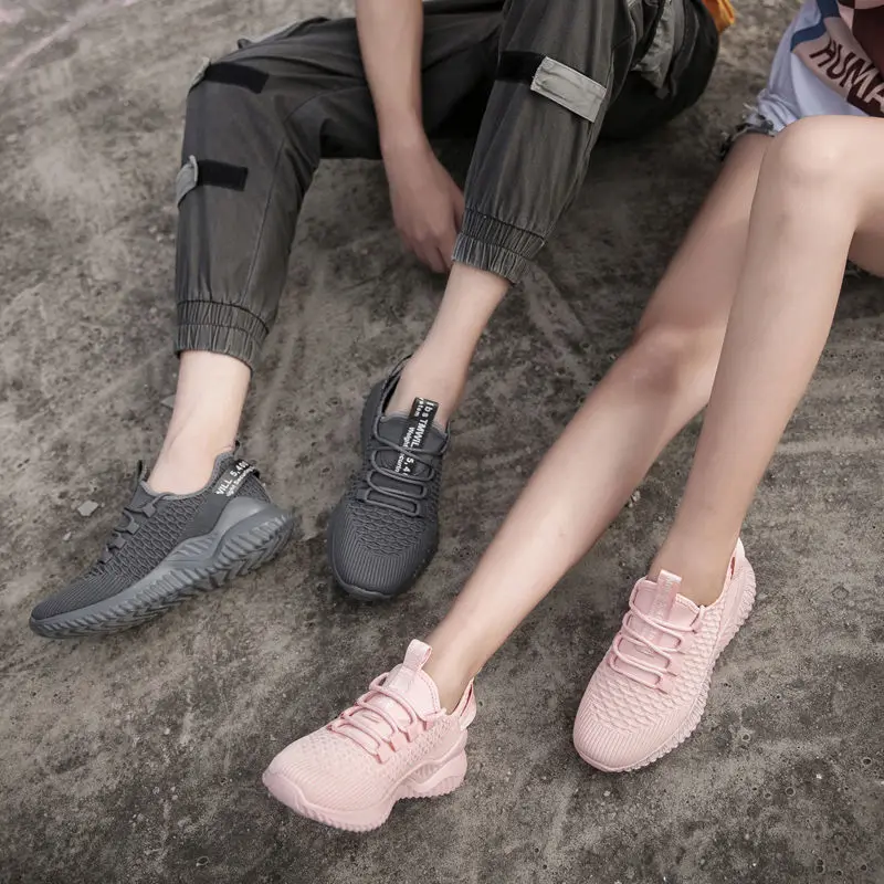 

Lover shoes anti-skid wear-resistant running shoes spring and summer breathable movement trend go with mesh cloth shoes