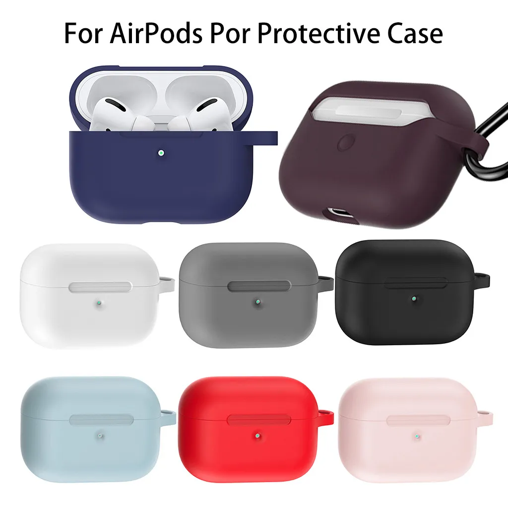 Силиконовый чехол защитный для наушников Apple Airpods pro TWS Bluetooth мягкий силиконовый