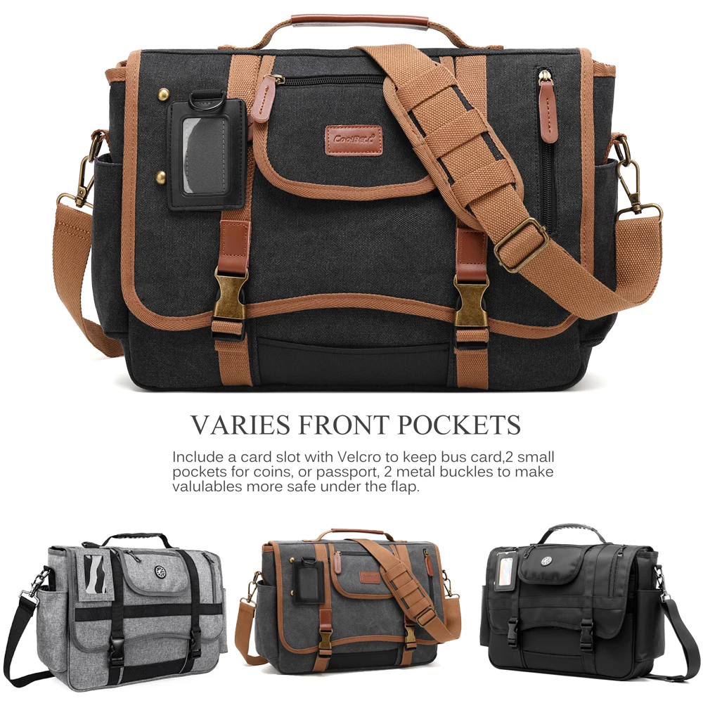CoolBELL 15.6 Inch Laptop Shoulder Bag Messenger Bag Case Sport Handbag Business Briefcase Multi-Functional Travel Bag for Men