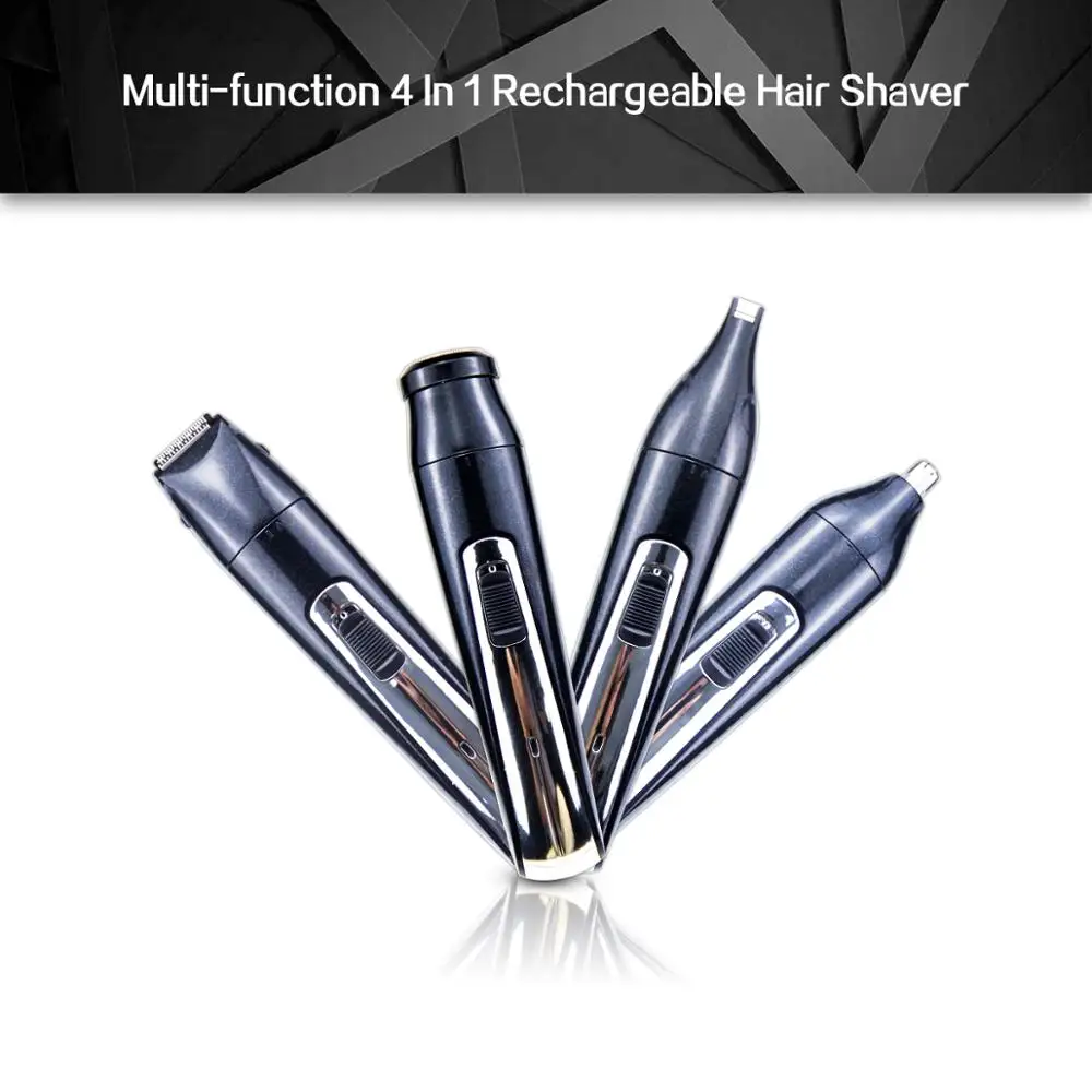 

4 In 1 Waterproof Electric Nose Trimmer Hair Clipper Rechargeable Remover Hair Trimmer Machine Portable USB Side Burn for Men