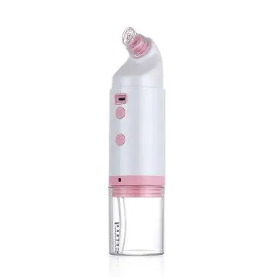 Pink White Массажная домашняя маленькая пузырьковая рога для лица, удаление угрей, вакуумная всасывающая электрическая Очищающая маска для лица, Глубокая чистка кожи - Цвет: Pink White
