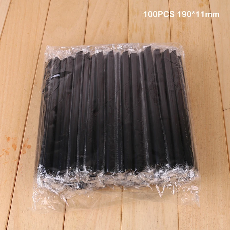 

100pcs 7.5" Big Milkshake Straws Bubble Boba Milk Tea Plastic Thick Straws Smoothie Cold Drinking Drinkware Bar Accessories