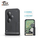 Смарт-карта Dandkey с 3 кнопками, 433 МГц, ID46 PCF7947, вставка чипа, ключ-лезвие для Renault Megane II Scenic II Grand Scenic 2003-2008