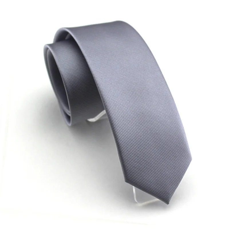 

High Quality 2019 New Designers Brands Fashion Business Casual 6cm Slim Ties for Men Necktie Sliver Gray Wedding with Gift Box