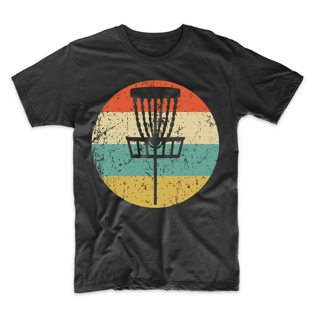 Мужская дисковая тенниска Ретро диск корзинка для мячей гольфа икона Футболка с